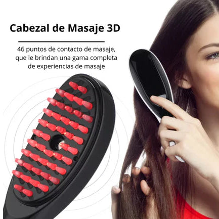 BrushSpa - PEINE MASAJEADOR CON ROCIADOR NANOSPRAY PARA CUERO CABELLUDO