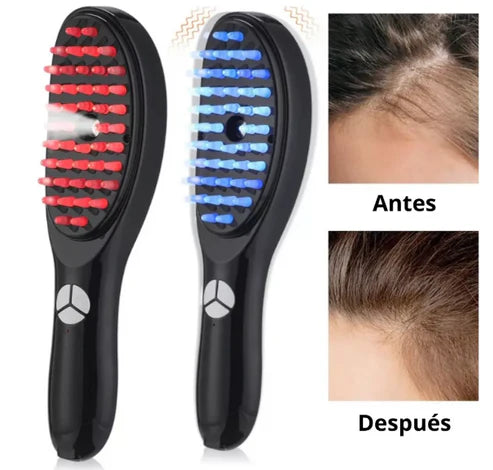 BrushSpa - PEINE MASAJEADOR CON ROCIADOR NANOSPRAY PARA CUERO CABELLUDO