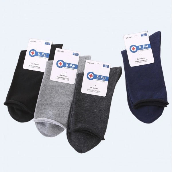 DiaCare - PACK 12 PARES DE CALCETINES ESPECIALES PARA DIABÉTICOS