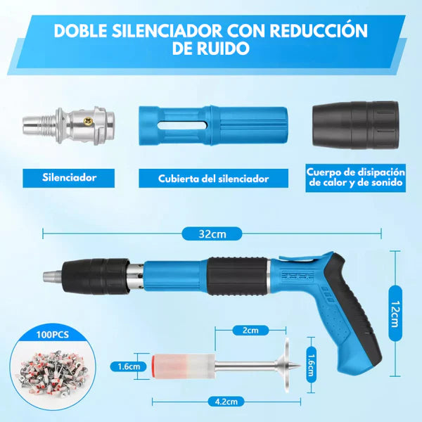 FixMaster Pro - HERRAMIENTA DE FIJACIÓN PROFESIONAL + 100 CLAVOS DE REGALO
