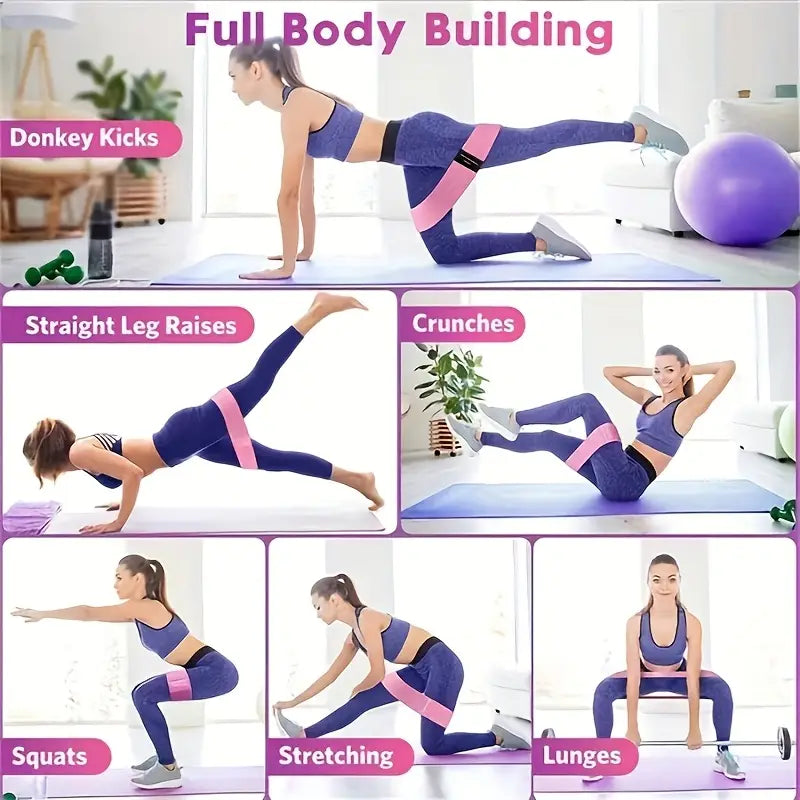 GluteFit - Tonifica Piernas y Glúteos con 3 Bandas Reforzadas