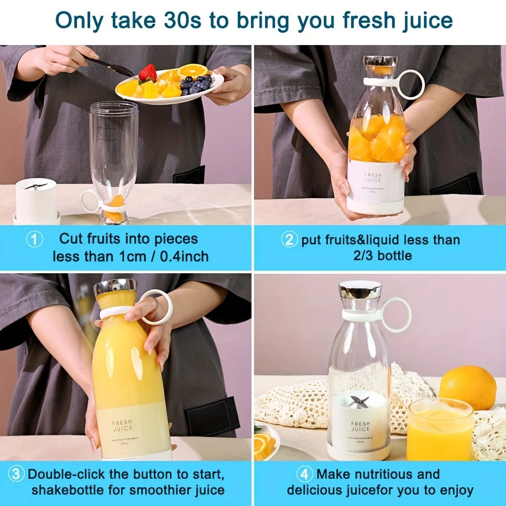 FreshJuice - LICUADORA PORTÁTIL RECARGABLE PARA JUGOS AL INSTANTE