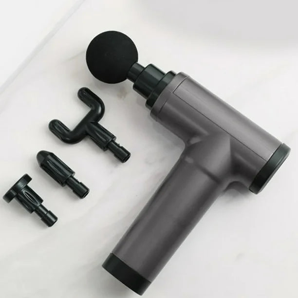 RelaxGun - PISTOLA MASAJEADORA 4 EN 1 PORTÁTIL PARA DOLORES Y TENSIÓN