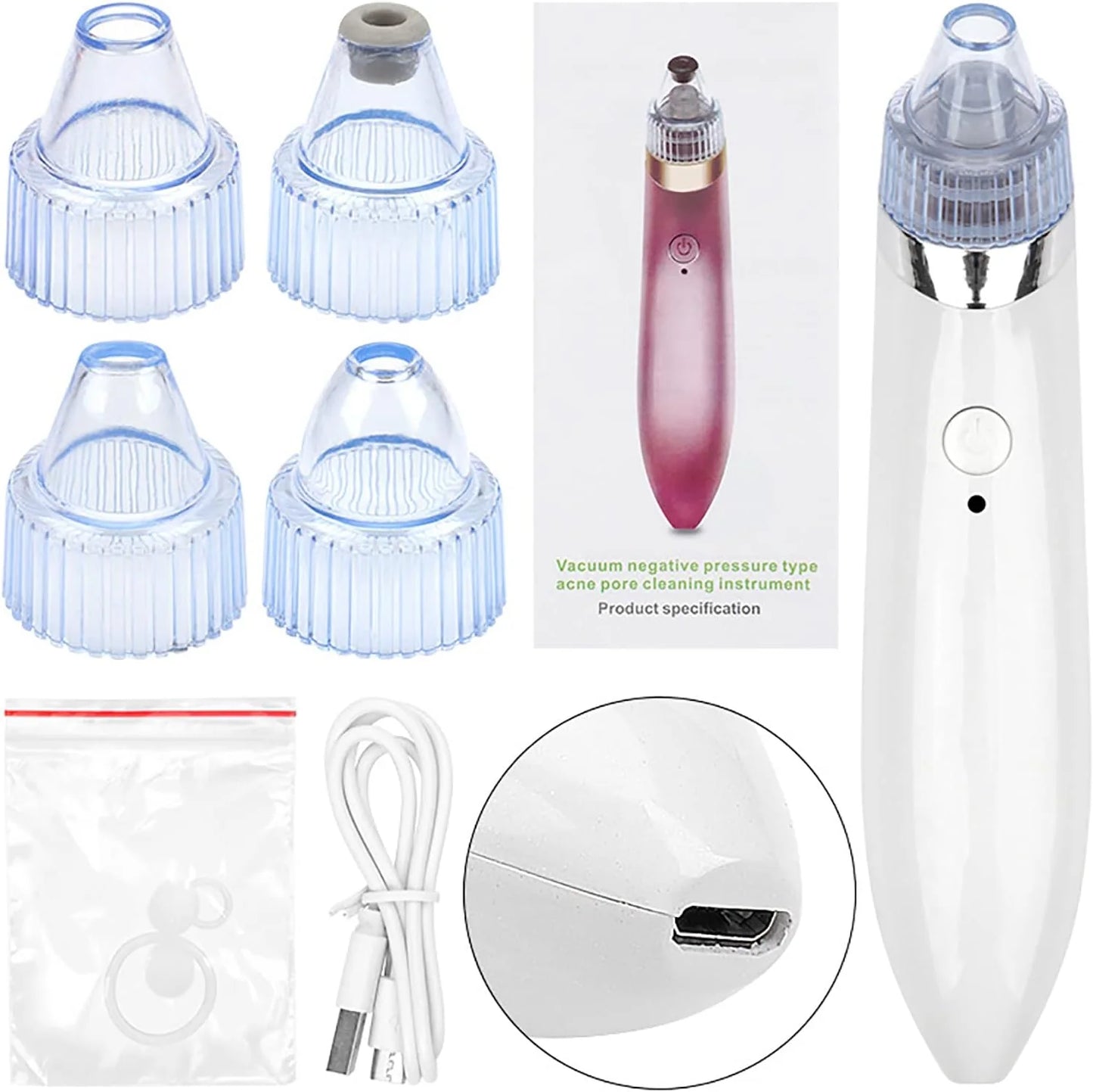 SkinClean Pro - EXTRACTOR FACIAL DE PUNTOS NEGROS Y ESPINILLAS