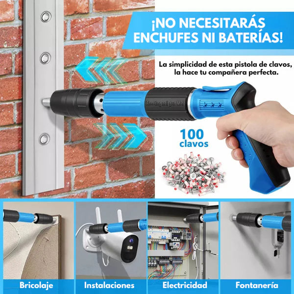 FixMaster Pro - HERRAMIENTA DE FIJACIÓN PROFESIONAL + 100 CLAVOS DE REGALO