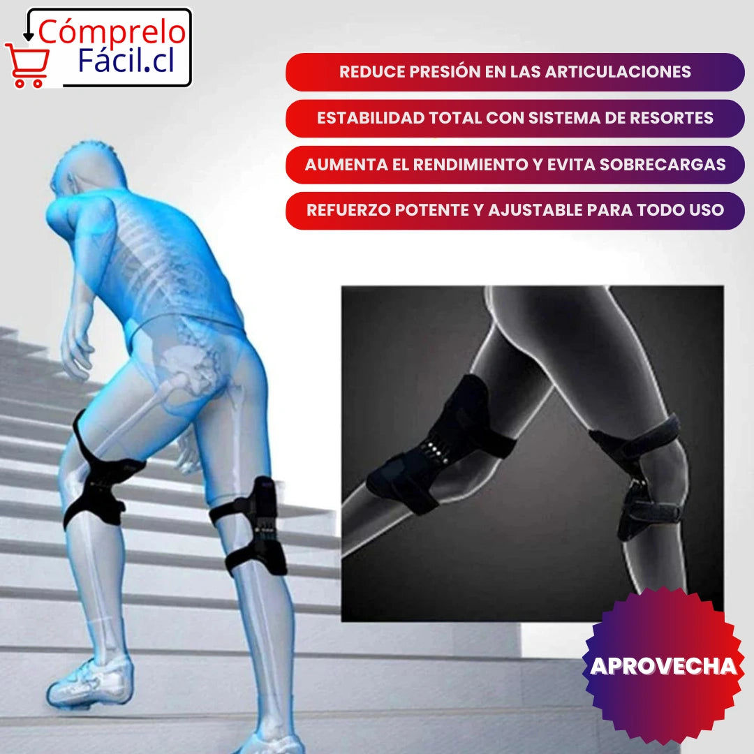 KneeForce - RODILLERA DE APOYO CON RESORTES LATERALES
