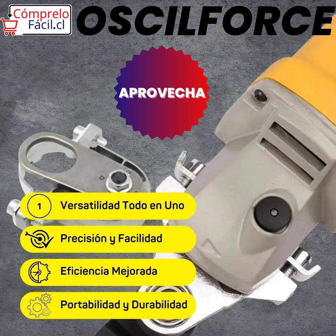 OscilForce - KIT OSCILANTE PROFESIONAL PARA AMOLADORA 3 En 1 - Corta, Lija Y Pule