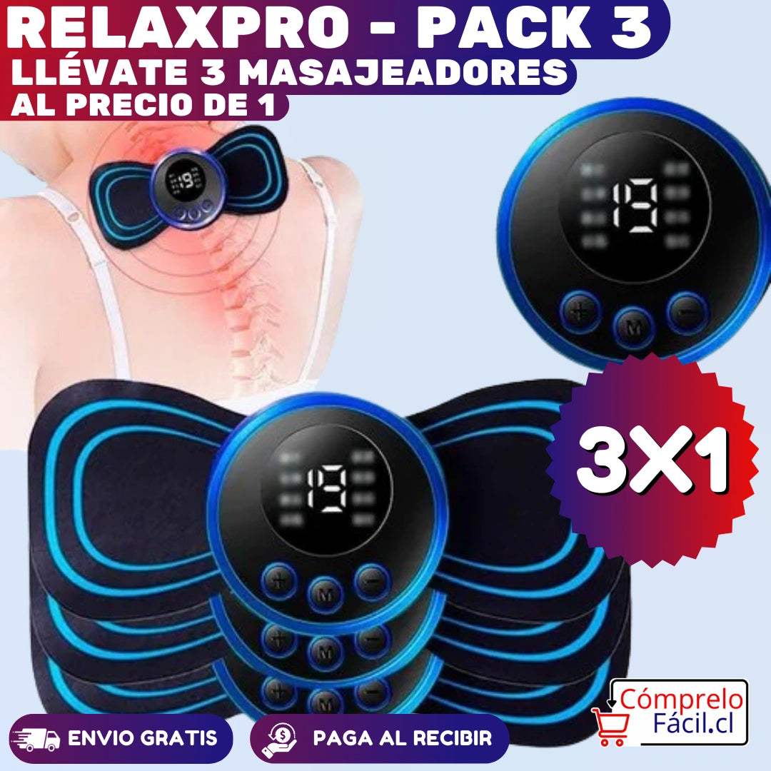 RelaxPro - PACK 3 – LLÉVATE 3 MASAJEADORES AL PRECIO DE 1