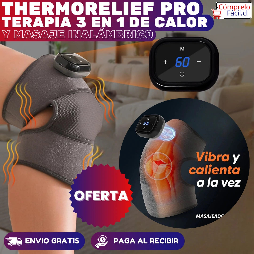 ThermoRelief Pro – TERAPIA 3 EN 1 DE CALOR Y MASAJE INALÁMBRICO