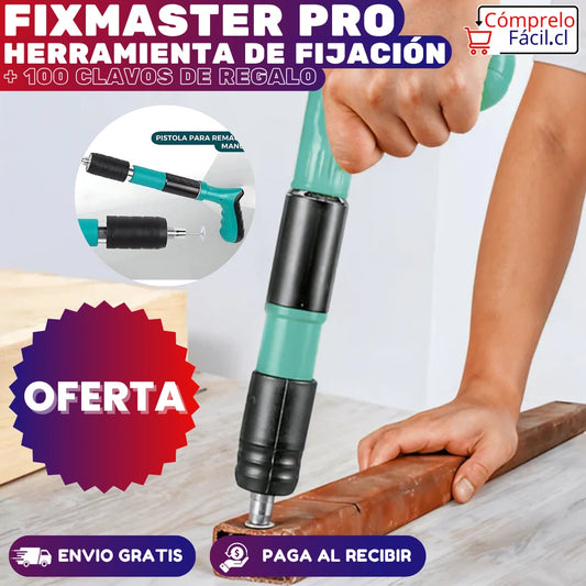 FixMaster Pro - HERRAMIENTA DE FIJACIÓN PROFESIONAL + 100 CLAVOS DE REGALO