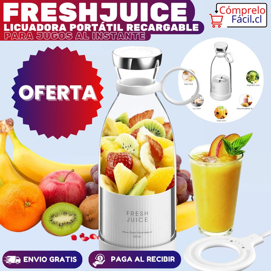 FreshJuice - LICUADORA PORTÁTIL RECARGABLE PARA JUGOS AL INSTANTE