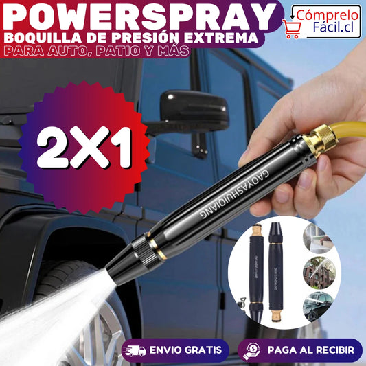 PowerSpray 2x1 - BOQUILLA DE PRESIÓN EXTREMA PARA AUTO, PATIO Y MÁS