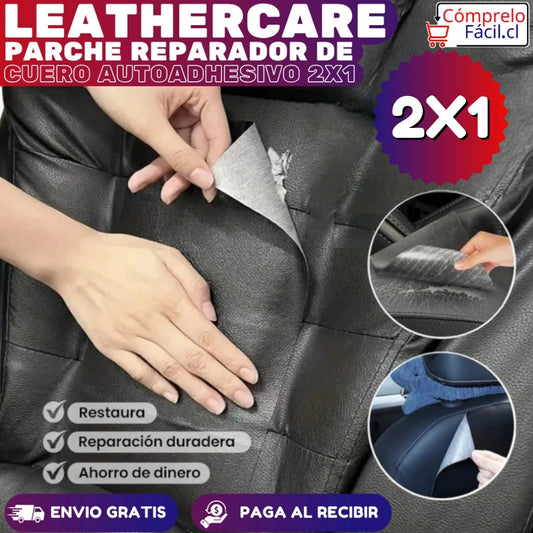 LeatherCare -  PARCHE REPARADOR DE CUERO AUTOADHESIVO 2X1 (Lleva En Total 3 metros)
