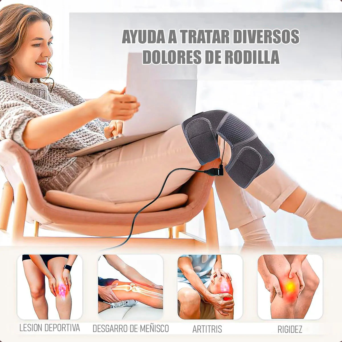 RodillaZen – RODILLERA ELÉCTRICA CON MASAJE Y CALOR TERAPÉUTICO
