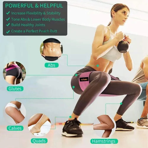 GluteFit - Tonifica Piernas y Glúteos con 3 Bandas Reforzadas