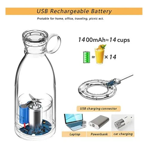 FreshJuice - LICUADORA PORTÁTIL RECARGABLE PARA JUGOS AL INSTANTE