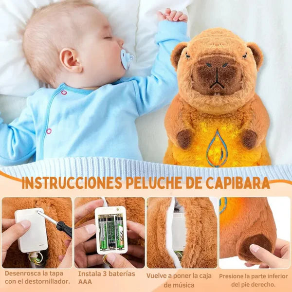 CapiSueños - PELUCHE INTERACTIVO QUE RESPIRA, ILUMINA Y ACOMPAÑA