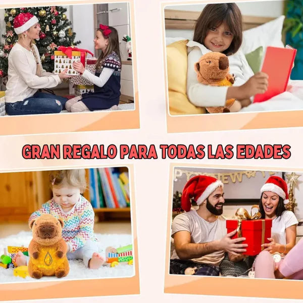 CapiSueños - PELUCHE INTERACTIVO QUE RESPIRA, ILUMINA Y ACOMPAÑA
