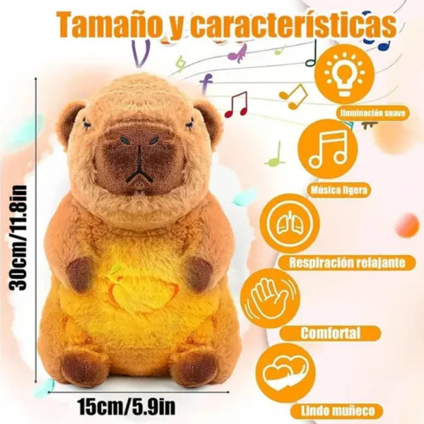 CapiSueños - PELUCHE INTERACTIVO QUE RESPIRA, ILUMINA Y ACOMPAÑA