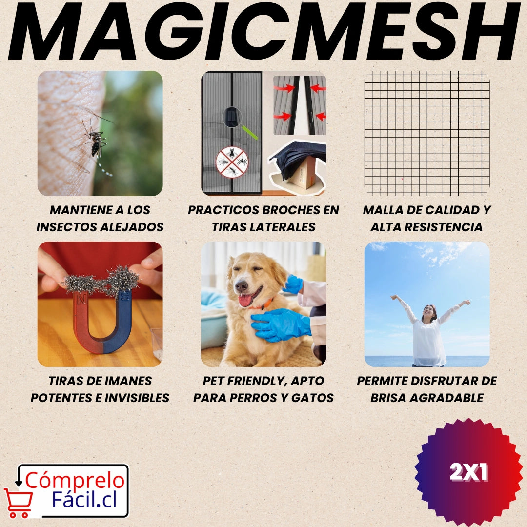 MagicMesh - MALLA ANTIMOSQUITOS PARA PUERTAS