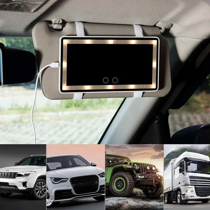 BeautyDrive - ESPEJO DE BELLEZA LED PORTÁTIL PARA AUTO