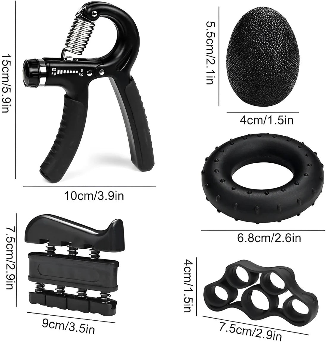 HandPower 5 Piezas – KIT DE TONIFICACIÓN PARA BRAZOS FUERTES