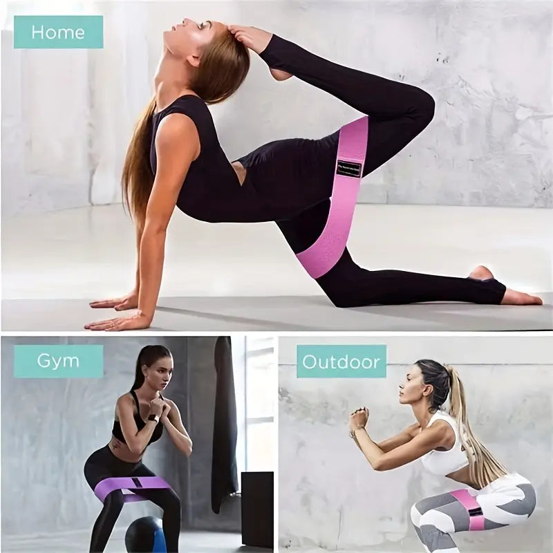 GluteFit - Tonifica Piernas y Glúteos con 3 Bandas Reforzadas