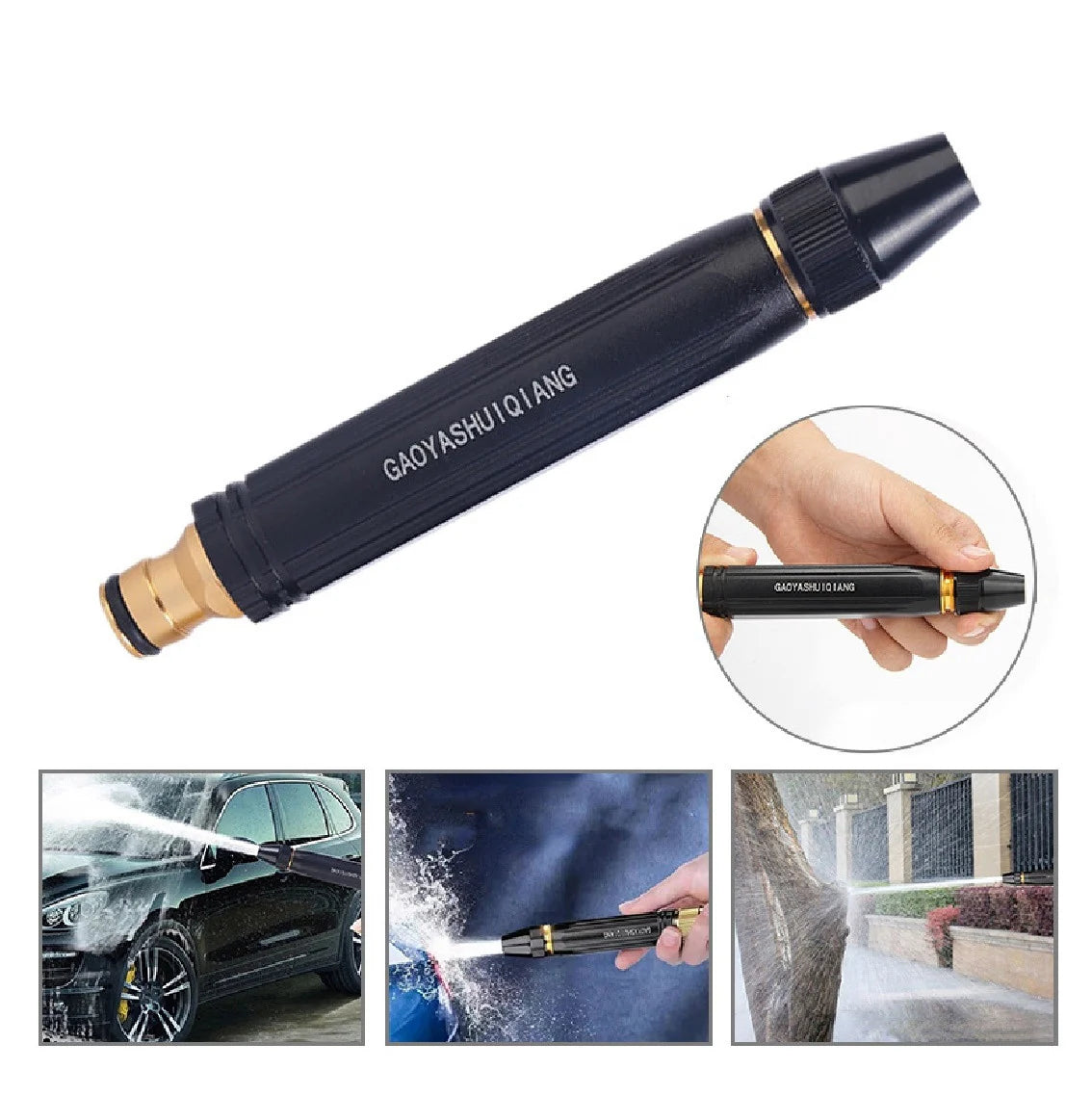 PowerSpray 2x1 - BOQUILLA DE PRESIÓN EXTREMA PARA AUTO, PATIO Y MÁS
