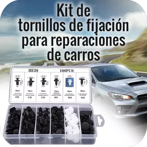 TornilloExpress - PACK 100 TORNILLOS UNIVERSALES PARA FIJACIÓN AUTOMOTRIZ