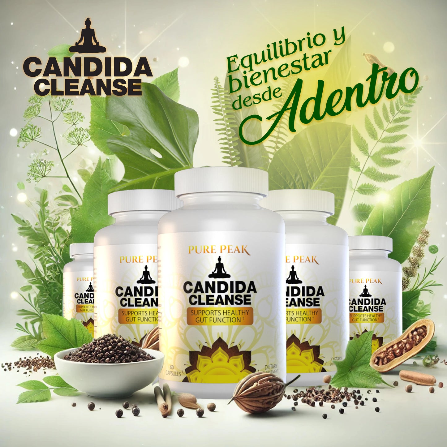 CandidaCleanse Pro – FÓRMULA AVANZADA PARA APOYAR EL EQUILIBRIO INTESTINAL NATURAL - 60 CÁPSULAS