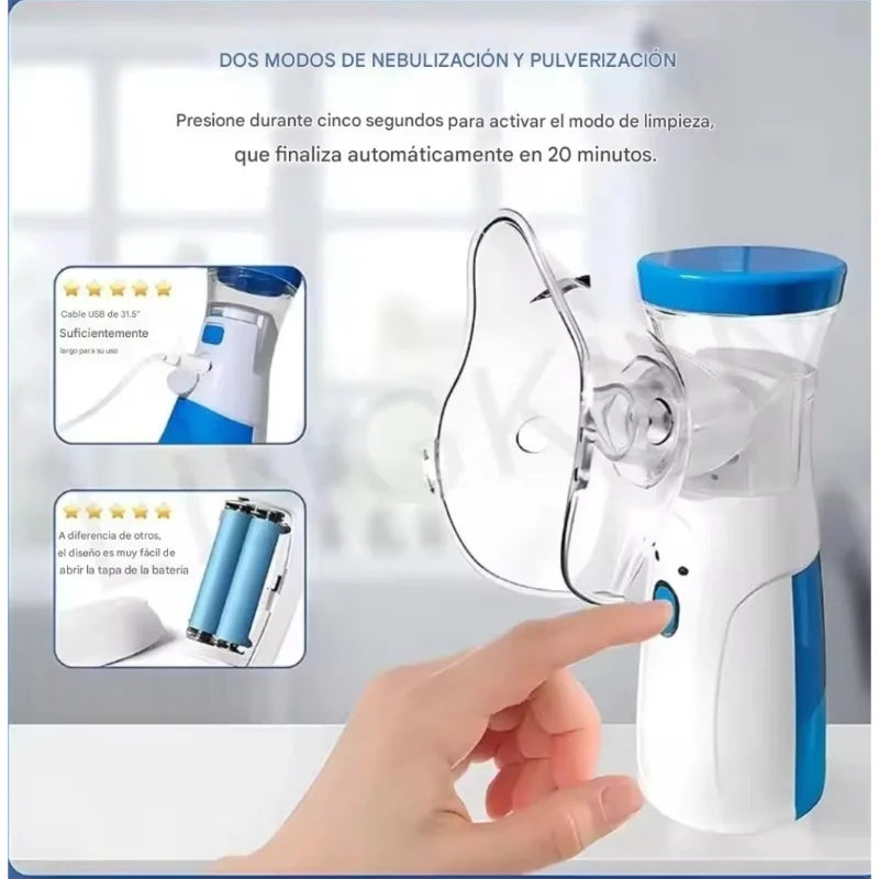 PulmoZen - NEBULIZADOR PARA NIÑOS Y ADULTOS CON TECNOLOGÍA ULTRASÓNICA