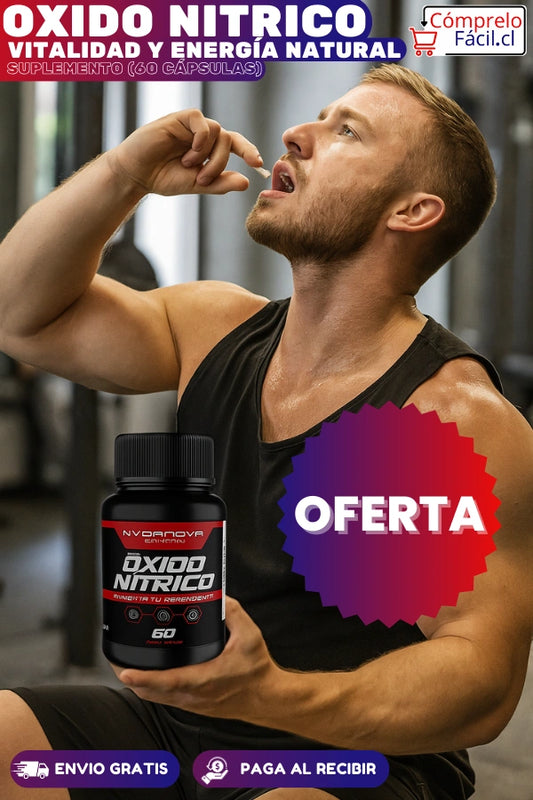 Óxido Nítrico - VITALIDAD Y ENERGÍA NATURAL, SUPLEMENTO (60 CÁPSULAS)
