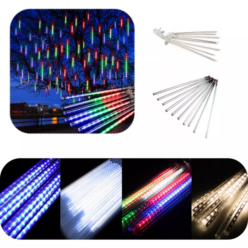 LUCES LED NAVIDAD METEORO CASCADA - 5.8m DE BRILLO FESTIVO