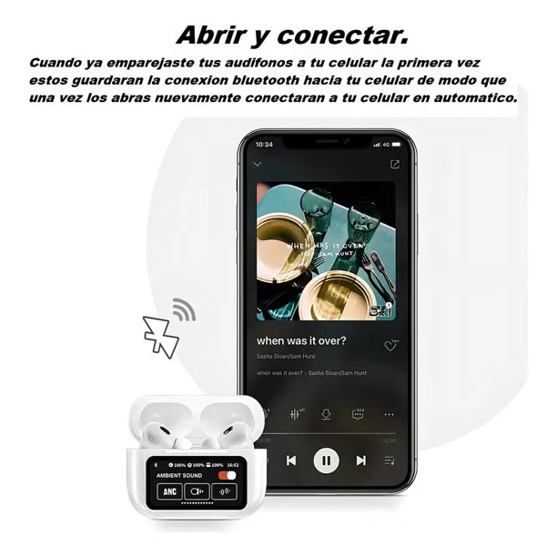 OnyxBuds- Audifonos Potentes con Pantalla LED Tactil