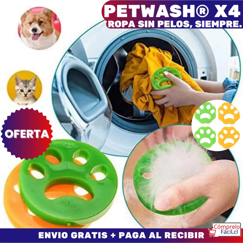 PETWASH® x4 ⭐ – ROPA SIN PELOS, SIEMPRE.