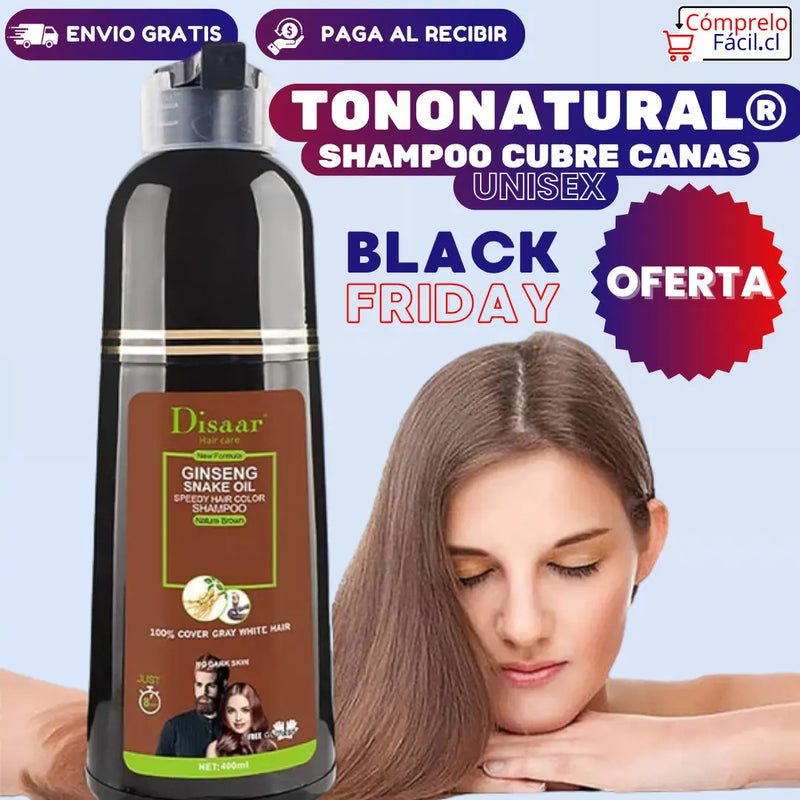 TONONATURAL® - SHAMPOO CUBRE CANAS UNISEX 400ML