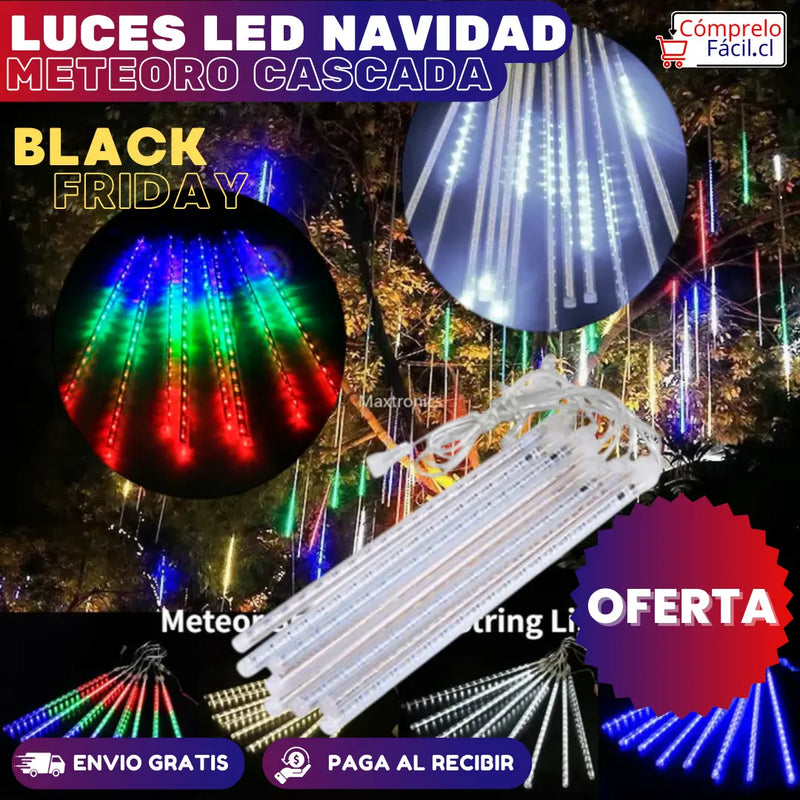 LUCES LED NAVIDAD METEORO CASCADA - 5.8m DE BRILLO FESTIVO