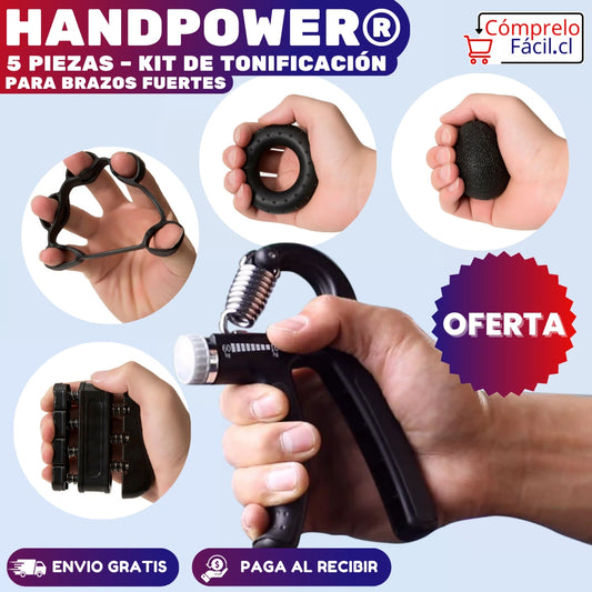 HandPower 5 Piezas – KIT DE TONIFICACIÓN PARA BRAZOS FUERTES