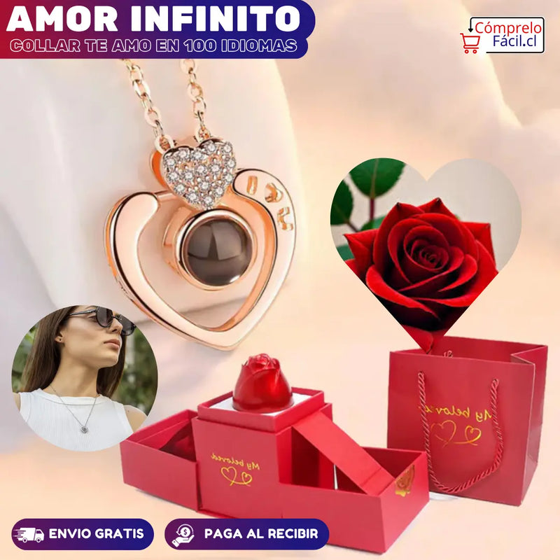 AMOR INFINITO – COLLAR TE AMO EN 100 IDIOMAS