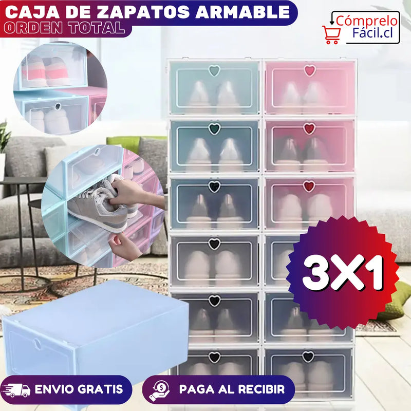 CAJA DE ZAPATOS ARMABLE X3 – ORDEN TOTAL