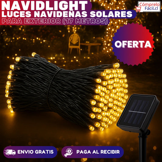 NavidLight – LUCES NAVIDEÑAS SOLARES PARA EXTERIOR (17 metros)