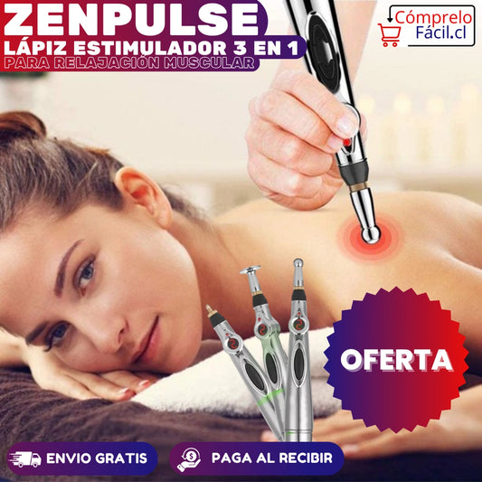 ZenPulse - LÁPIZ ESTIMULADOR 3 EN 1 PARA RELAJACIÓN MUSCULAR