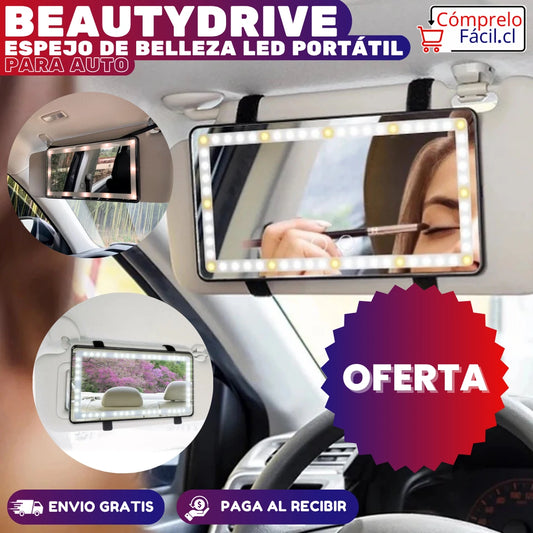 BeautyDrive - ESPEJO DE BELLEZA LED PORTÁTIL PARA AUTO