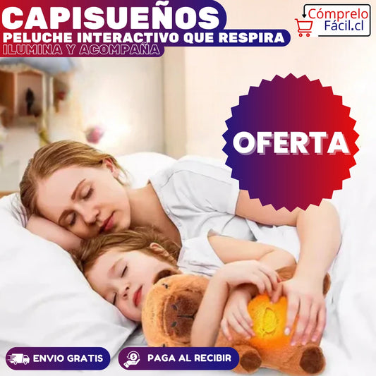 CapiSueños - PELUCHE INTERACTIVO QUE RESPIRA, ILUMINA Y ACOMPAÑA