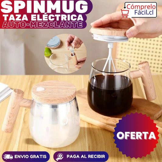 SpinMug - TAZA ELÉCTRICA AUTO-MEZCLANTE