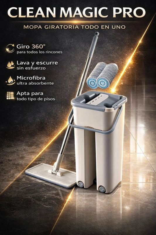 Clean Magic Pro - MOPA GIRATORIA TODO EN UNO