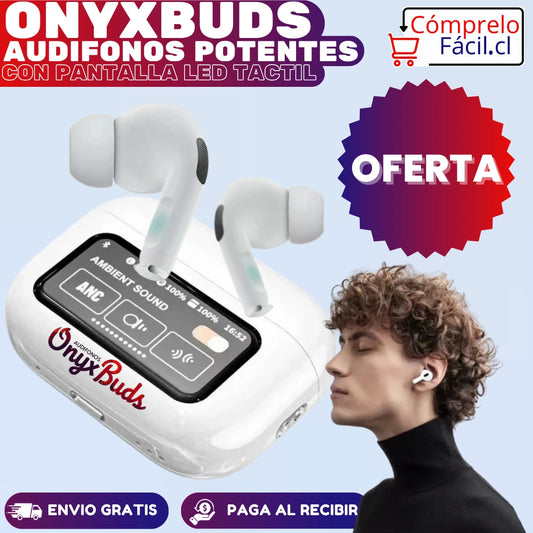 OnyxBuds- Audifonos Potentes con Pantalla LED Tactil