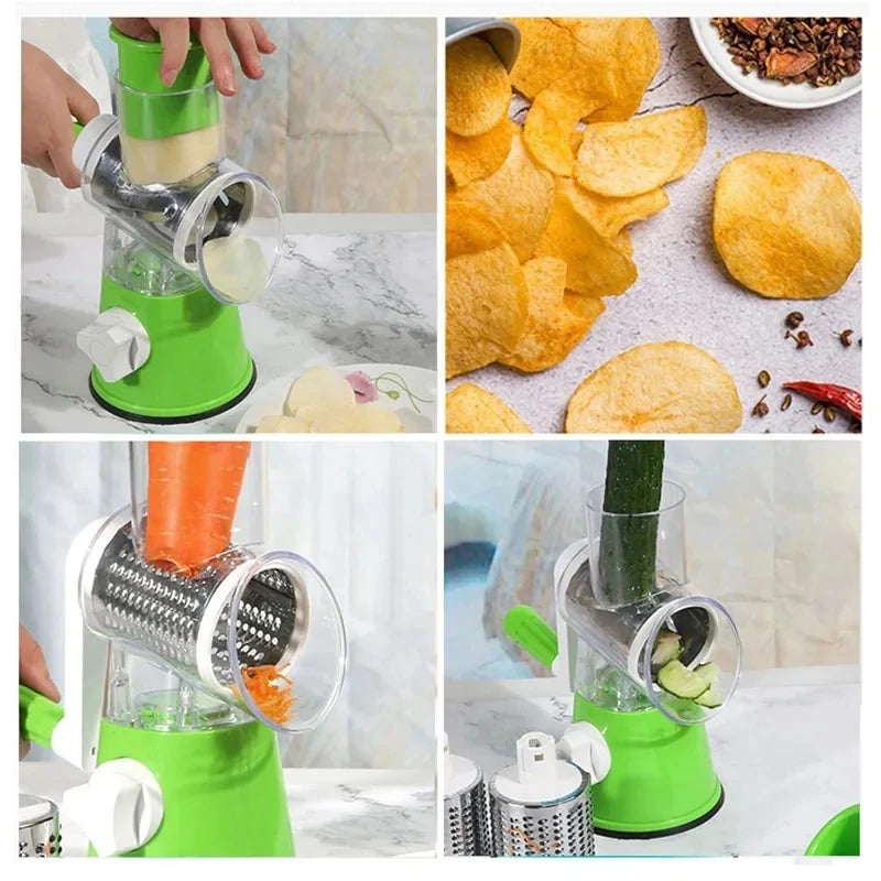 MultiRalla 3 en 1 – RALLADOR GIRATORIO PARA COCINA FÁCIL + ENVÍO GRATIS