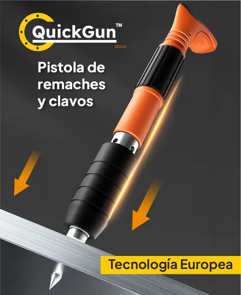 QUICKGUN™ PISTOLA DE REMACHES Y CLAVOS